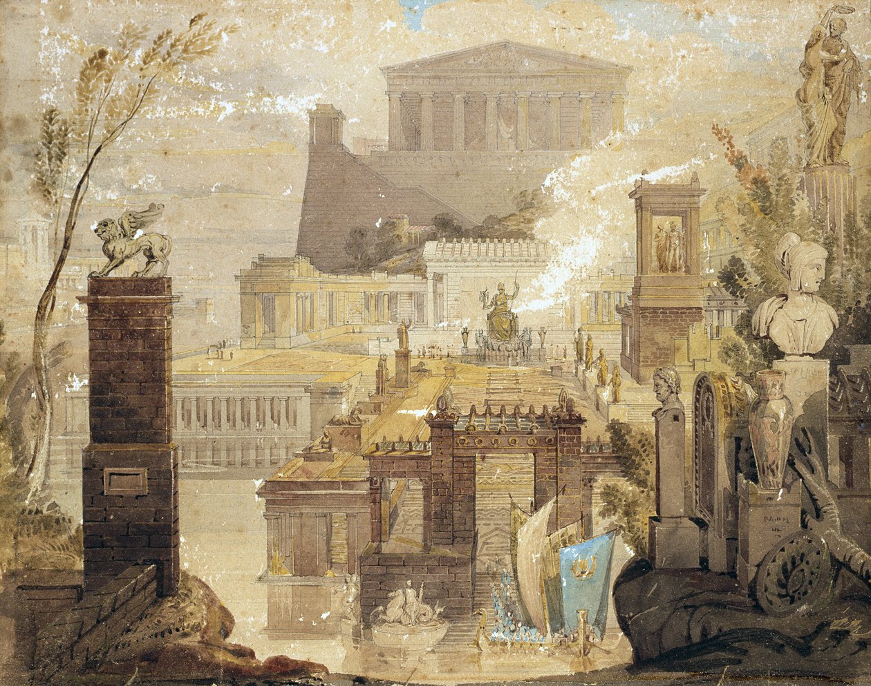 アート・デザイン・音楽 Ancient Architecture A Recreation of the Architecture of Ancient Athens, c.1830